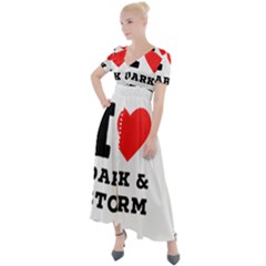 I Love Dark And Storm Button Up Short Sleeve Maxi Dress by ilovewhateva