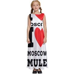 I Love Moscow Mule Kids  Satin Sleeveless Maxi Dress by ilovewhateva