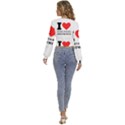 I love marijuana brownie Long Sleeve Deep-V Velour Top View4