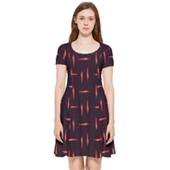 Hot Peppers Inside Out Cap Sleeve Dress by SychEva