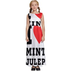 I Love Mint Julep Kids  Satin Sleeveless Maxi Dress by ilovewhateva