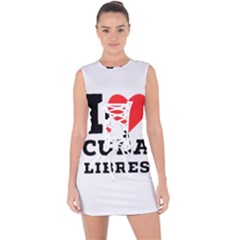 I Love Cuba Libres  Lace Up Front Bodycon Dress by ilovewhateva