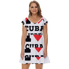 I Love Cuba Libres  Short Sleeve Tiered Mini Dress by ilovewhateva