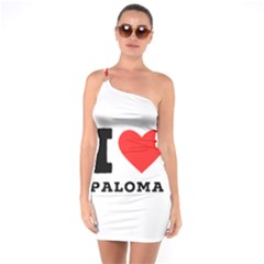 I Love Paloma One Shoulder Ring Trim Bodycon Dress by ilovewhateva