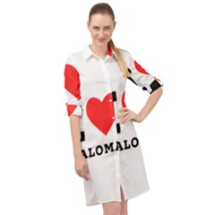 I Love Paloma Long Sleeve Mini Shirt Dress by ilovewhateva