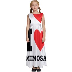 I Love Mimosa Kids  Satin Sleeveless Maxi Dress by ilovewhateva