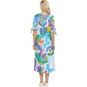 Pattern Hotdogtrap Bow Sleeve Chiffon Midi Dress View4