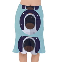 Astronaut Space Astronomy Universe Short Mermaid Skirt by Salman4z