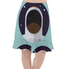 Astronaut Space Astronomy Universe Fishtail Chiffon Skirt by Salman4z