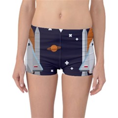 Rocket Space Universe Spaceship Reversible Boyleg Bikini Bottoms by Salman4z