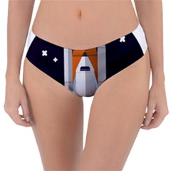 Rocket Space Universe Spaceship Reversible Classic Bikini Bottoms by Salman4z