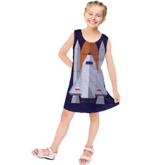 Rocket Space Universe Spaceship Kids  Tunic Dress by Salman4z