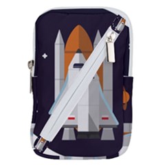 Rocket Space Universe Spaceship Belt Pouch Bag (small) by Salman4z