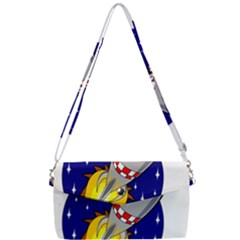 Rocket Ship Launch Vehicle Moon Removable Strap Clutch Bag by Salman4z