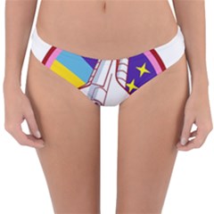 Badge Patch Pink Rainbow Rocket Reversible Hipster Bikini Bottoms by Salman4z