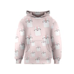 Pattern Pink Cute Sweet Fur Cats Kids  Pullover Hoodie by Salman4z