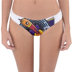 Rocket Space Clipart Illustrator Reversible Hipster Bikini Bottoms by Salman4z