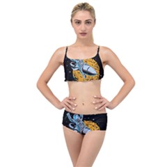 Astronaut Planet Space Science Layered Top Bikini Set by Salman4z