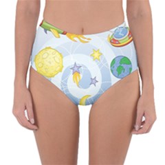 Science Fiction Outer Space Reversible High-waist Bikini Bottoms by Salman4z