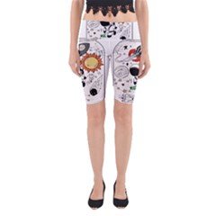 Astronaut Drawing Planet Yoga Cropped Leggings by Salman4z