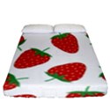 Seamless Pattern Fresh Strawberry Fitted Sheet (California King Size) View1