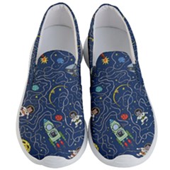 Cat Cosmos Cosmonaut Rocket Men s Lightweight Slip Ons by Salman4z