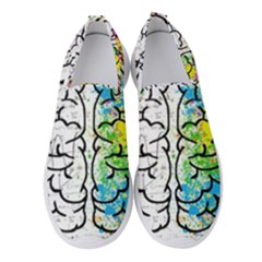 Brain Mind Psychology Idea Drawing Women s Slip On Sneakers by Salman4z