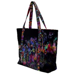 Grunge Paint Splatter Splash Ink Zip Up Canvas Bag by Salman4z