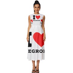 I Love Negroni Sleeveless Round Neck Midi Dress by ilovewhateva