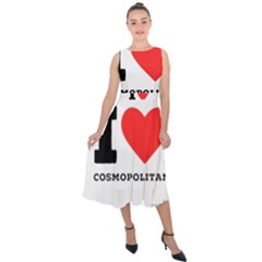 I Love Cosmopolitan  Midi Tie-back Chiffon Dress by ilovewhateva