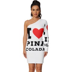 I Love Pina Colada Long Sleeve One Shoulder Mini Dress by ilovewhateva