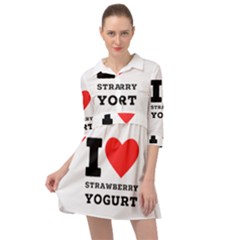 I Love Strawberry Yogurt Mini Skater Shirt Dress by ilovewhateva