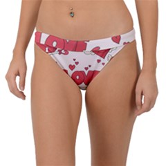 Hand Drawn Valentines Day Element Collection Band Bikini Bottoms by Salman4z