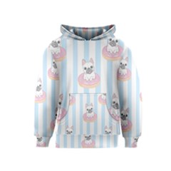 French Bulldog Dog Seamless Pattern Kids  Pullover Hoodie by Salman4z