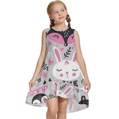 Big-set-with-cute-cartoon-animals-bear-panda-bunny-penguin-cat-fox Kids  Frill Swing Dress by Salman4z