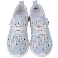 Cute-seagulls-seamless-pattern-light-blue-background Women s Velcro Strap Shoes by Salman4z