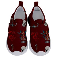 Tattoo-old-school-background-pattern Kids  Velcro No Lace Shoes by Salman4z