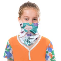 Set-cute-mermaid-seaweeds-marine-inhabitants Face Covering Bandana (kids) by Salman4z