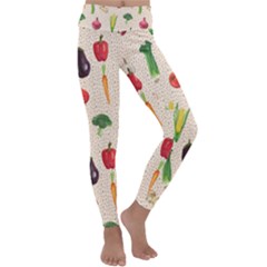 Vegetables Kids  Lightweight Velour Classic Yoga Leggings by SychEva