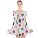 Vegetable Long Sleeve Velvet Skater Dress View1