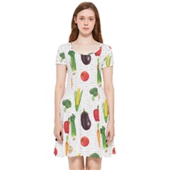 Vegetable Inside Out Cap Sleeve Dress by SychEva