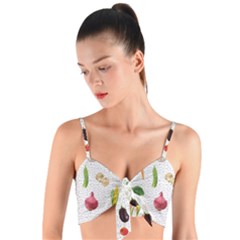 Vegetable Woven Tie Front Bralet by SychEva