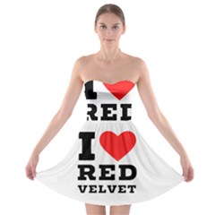 I Love Red Velvet Strapless Bra Top Dress by ilovewhateva