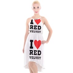 I Love Red Velvet High-low Halter Chiffon Dress  by ilovewhateva