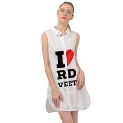 I Love Red Velvet Sleeveless Shirt Dress by ilovewhateva