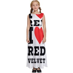 I Love Red Velvet Kids  Satin Sleeveless Maxi Dress by ilovewhateva