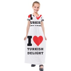 I Love Turkish Delight Kids  Short Sleeve Maxi Dress by ilovewhateva