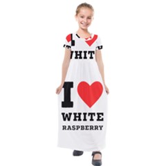 I Love White Raspberry Kids  Short Sleeve Maxi Dress by ilovewhateva