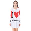 I love truffles Long Sleeve V-neck Flare Dress View1