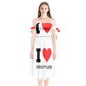 I love truffles Shoulder Tie Bardot Midi Dress View1